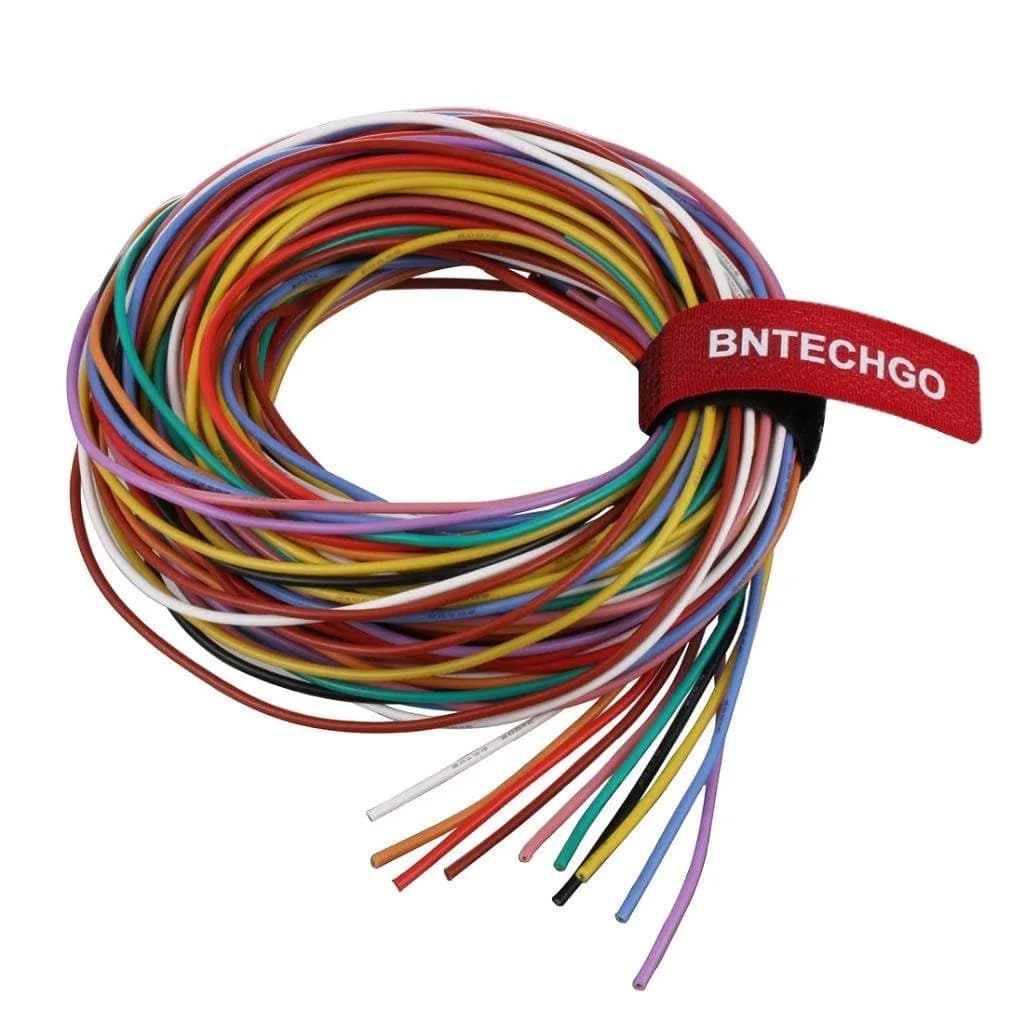 BNTECHGO 20 AWG Silicone Wire Kit 10 Colors Each 10ft Stranded Tinned Copper | 100ft Total - main product image