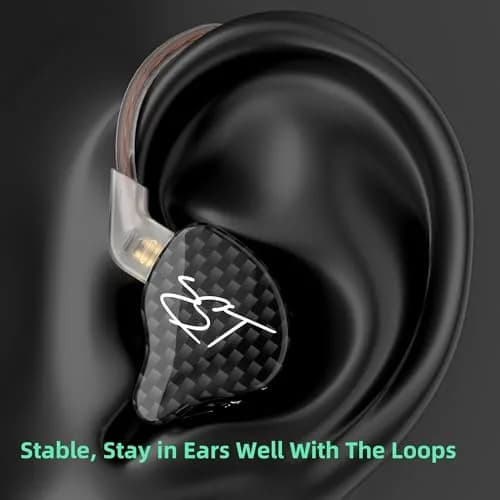 YINYOO KZ-ZST Hybrid In-Ear Earphones 1BA+1DD 10mm (0.39in) with Microphone | HiFi Sound Isolation thumbnail 4