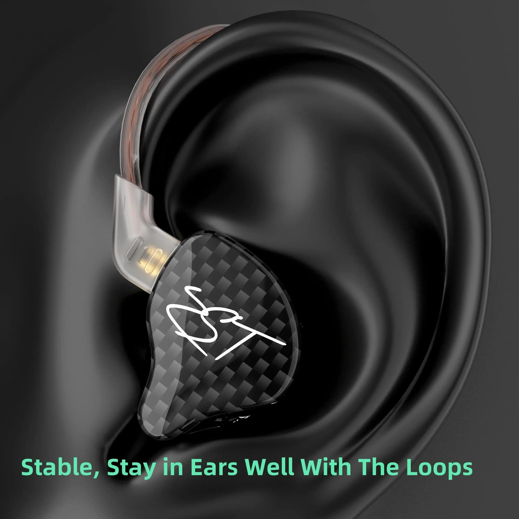 YINYOO KZ-ZST Hybrid In-Ear Earphones 1BA+1DD 10mm (0.39in) with Microphone | HiFi Sound Isolation - view 4