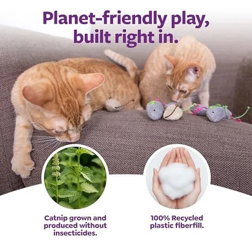 SmartyKat Skitter Critters Catnip Cat Toys Value Pack 10 Mice | Lightweight & Recycled Fill thumbnail 5