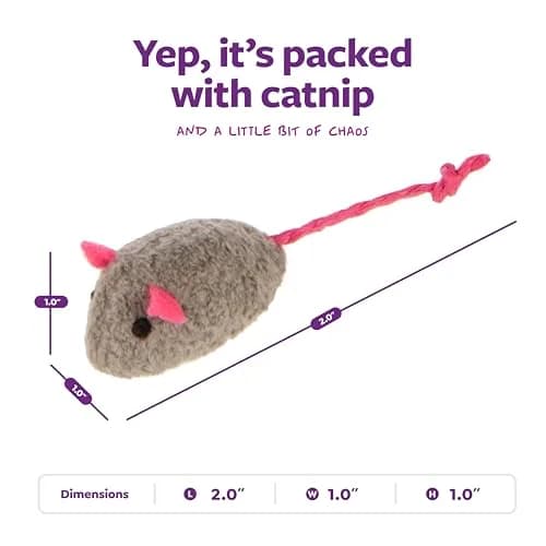 SmartyKat Skitter Critters Catnip Cat Toys Value Pack 10 Mice | Lightweight & Recycled Fill thumbnail 3