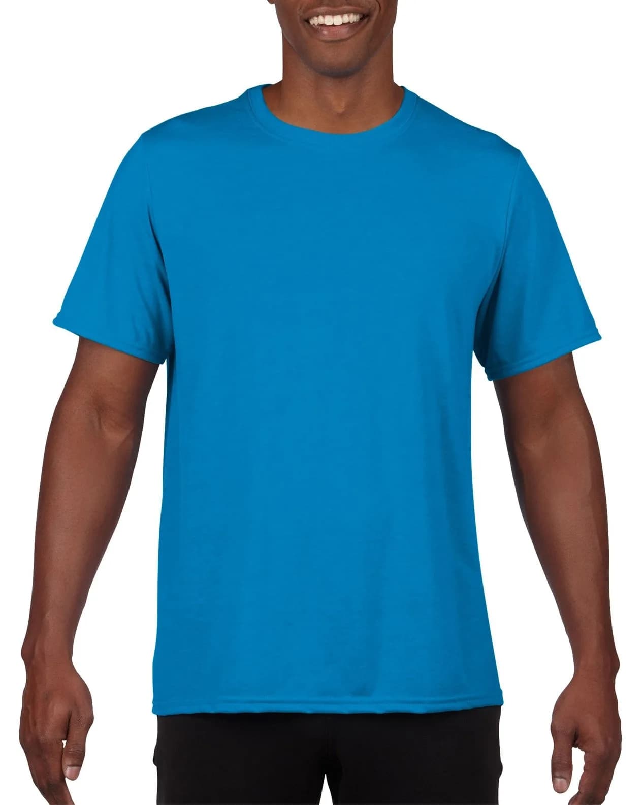 Gildan Men's Polyester Moisture Wicking Performance T-Shirt Sapphire Large | Sweat-Wicking for Indian Climate — Large,sapphire