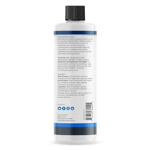 Essential Values Ice Machine Cleaner and Descaler 16 fl oz (473 ml) | Powerful Descaling for All Ice Makers thumbnail 9