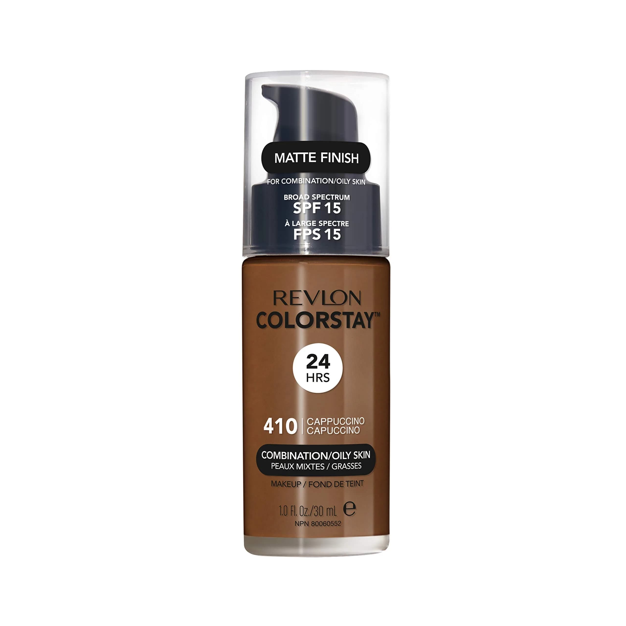 Revlon Colorstay Foundation for Combination/Oily Skin, Cappuccino, 30ml | 24-Hour Wear - main product image