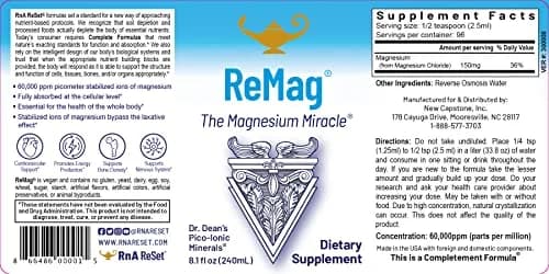 RnA ReSet ReMag Liquid Magnesium Chloride 240ml (8.1 Fl Oz) | NSF Certified for Sleep & Nerve Health thumbnail 3