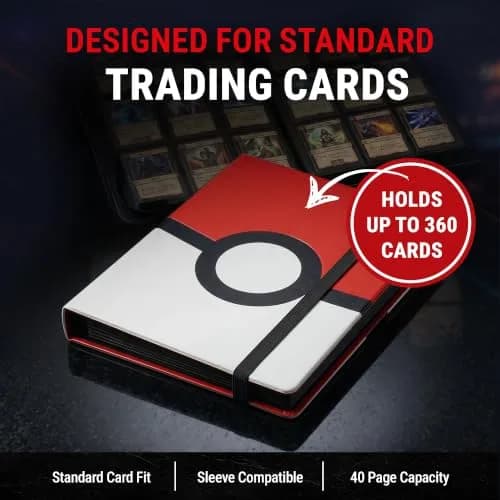 Ultra Pro Pokemon Card Binder 9 Pocket Full-View with Poke Ball Design | Holds 360 Cards thumbnail 5