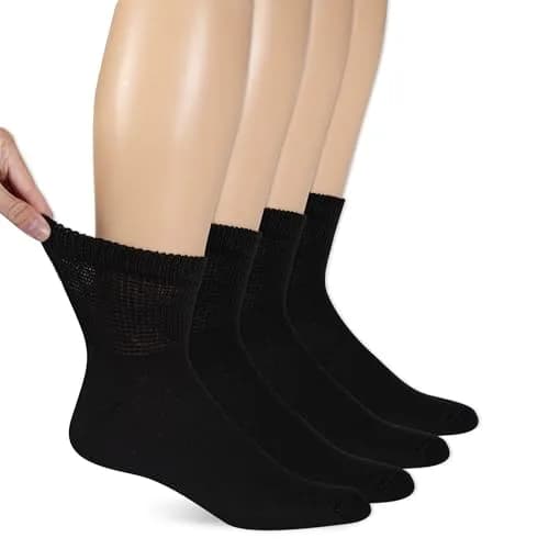 Dr. Scholl's Men's Diabetic & Circulatory Ankle Socks 4-Pack | APMA Accepted, Moisture-Wicking thumbnail 1