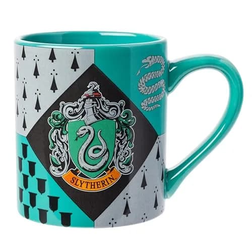 Silver Buffalo Harry Potter Slytherin House Crest Ceramic Mug 14oz | Officially Licensed Wizarding World Drinkware thumbnail 1