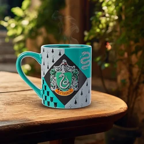 Silver Buffalo Harry Potter Slytherin House Crest Ceramic Mug 14oz | Officially Licensed Wizarding World Drinkware thumbnail 2