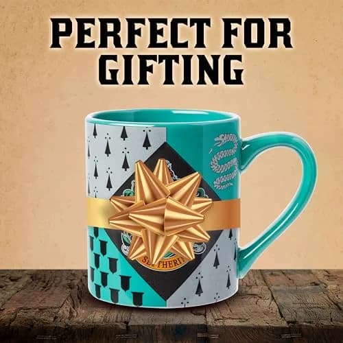 Silver Buffalo Harry Potter Slytherin House Crest Ceramic Mug 14oz | Officially Licensed Wizarding World Drinkware thumbnail 3