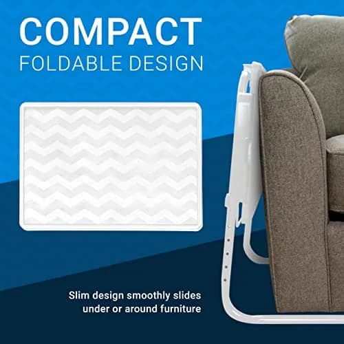 Table-Mate TV Tray Table | Portable Folding Dinner & Laptop Tray, Adjustable with Cup Holder thumbnail 6