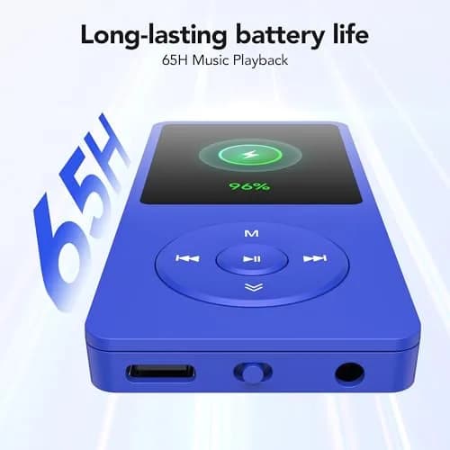 AGPTEK A02S MP3 Player 16GB Dark Blue | 65-Hour Playback Music Player - view 3
