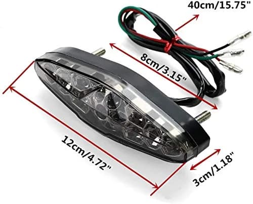 CICMOD 12V LED Motorcycle Brake Tail Light Assembly | Universal Fit for Cruisers & ATVs thumbnail 4