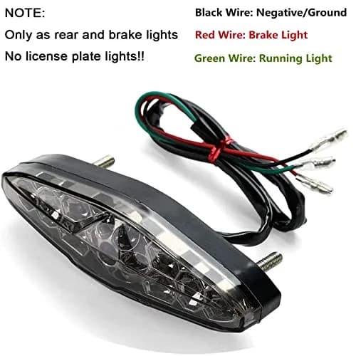 CICMOD 12V LED Motorcycle Brake Tail Light Assembly | Universal Fit for Cruisers & ATVs thumbnail 3