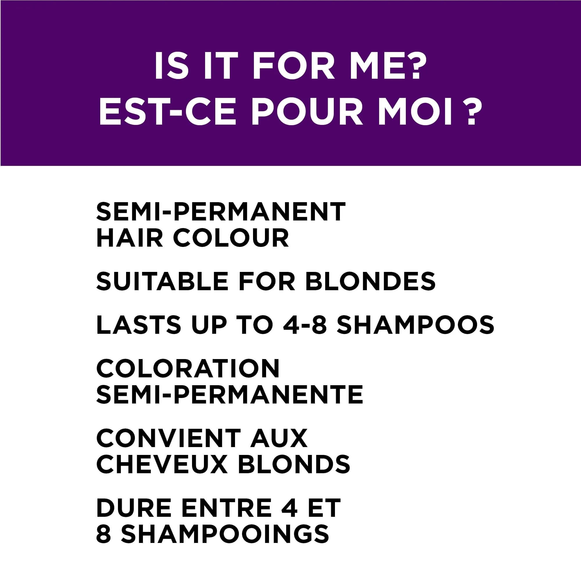L'Oreal Paris Colorista Semi-Permanent Hair Color Purple 118ml (4 Fl Oz) | Temporary Hair Dye for Bleached & Blonde Hair - view 6