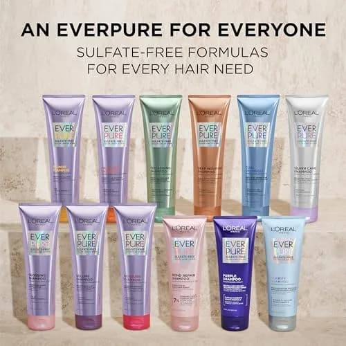 L'Oreal Paris EverPure Sulfate Free Shampoo for Curly Hair, Lightweight, Anti-Frizz Hair Care with Coconut Oil, 250ml (8.5 Fl Oz) | Hydrates Curls for 48 Hours thumbnail 8