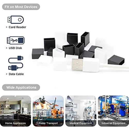 BUSHIBU USB A Port Anti Dust Cover Cap 20Pcs | Protects Ports from Dust and Oxidation thumbnail 4