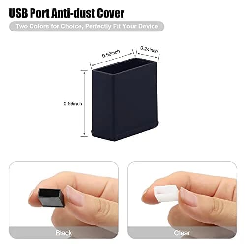 BUSHIBU USB A Port Anti Dust Cover Cap 20Pcs | Protects Ports from Dust and Oxidation thumbnail 2