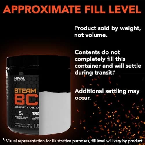 Rival Nutrition Steam BCAA Instanized Powder Juicy Orange | 30 Servings for Athletes & Bodybuilders thumbnail 5