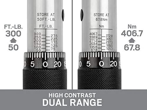 TEKTON 3/4 Inch Drive Micrometer Torque Wrench 406.7 Nm (50-300 ft.-lb.) | Accurate to +/- 4% thumbnail 3