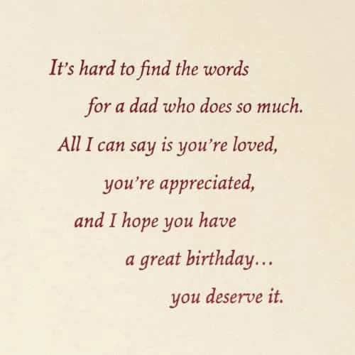Hallmark Birthday Card for Dad (Loved and Appreciated) | Heartfelt Greeting for Father's Day & Birthdays thumbnail 3