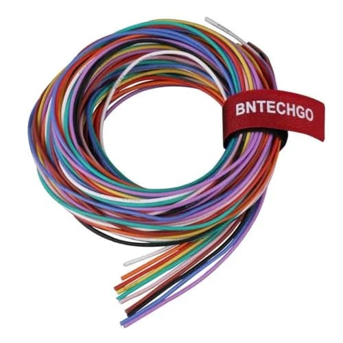 BNTECHGO 22 AWG Silicone Wire Kit 10 Colors Each 10ft Stranded Tinned Copper | 600V 200°C Flexible Wire for RC, DIY thumbnail 1