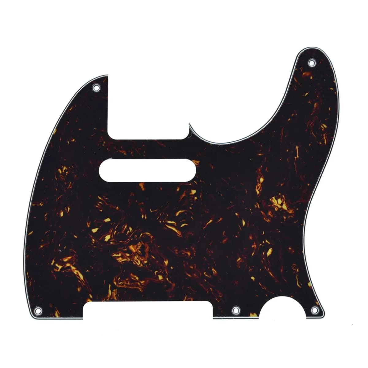 KAISH 5 Hole American Vintage Style Tele Pickguard Guitar Pick Guard Scratch Plate Dark Tortoise | 2.2mm Thickness - main product image