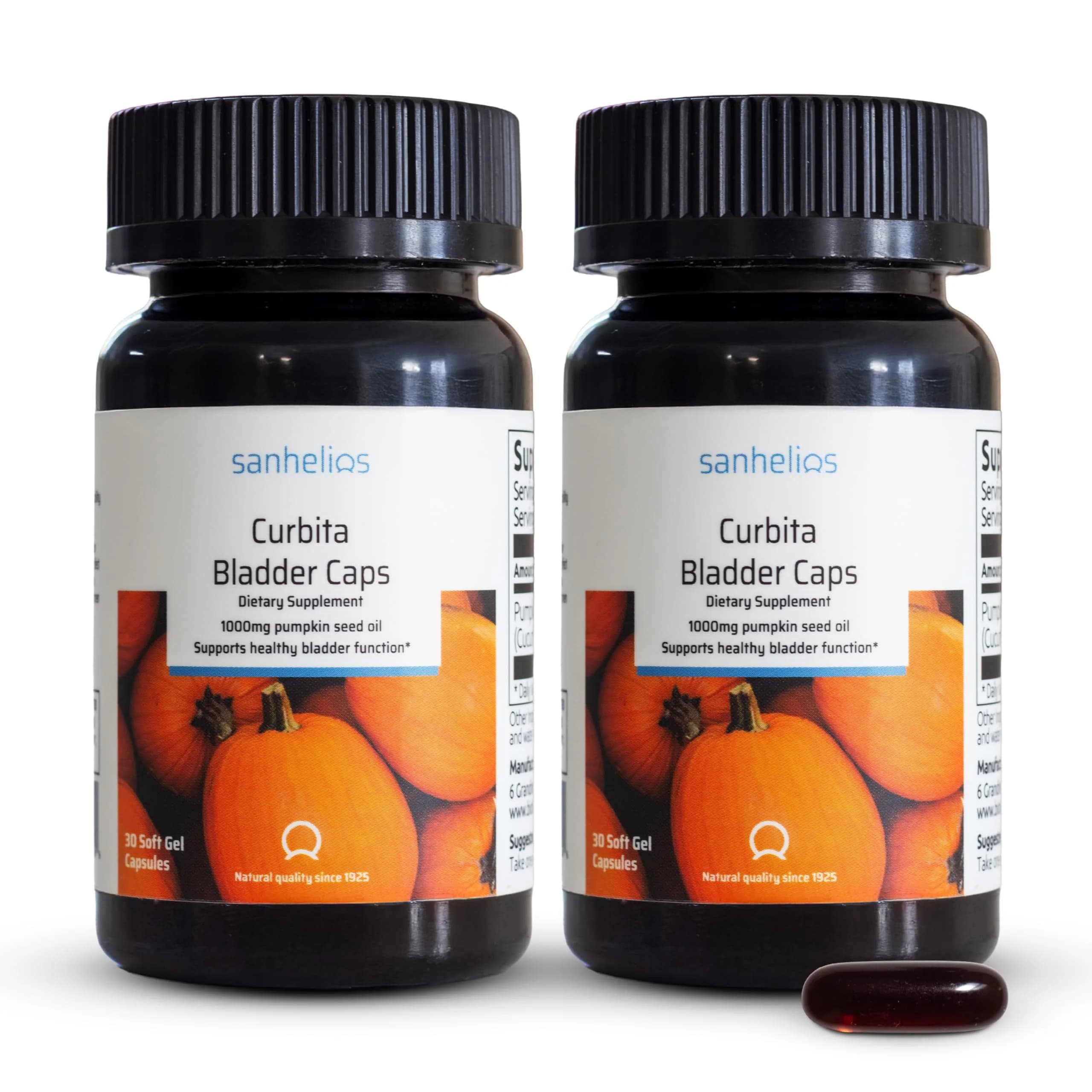 Sanhelios Curbita Pumpkin Seed Oil Capsules, Bladder Support, 2 Pack | Natural Urinary Health Support — Capsule
