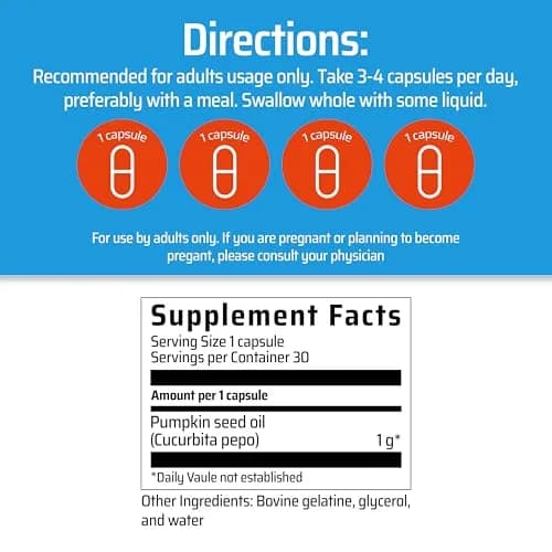 Sanhelios Curbita Pumpkin Seed Oil Capsules, Bladder Support, 2 Pack | Natural Urinary Health Support thumbnail 4