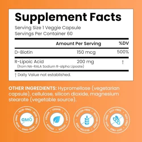 Doctor's Best Alpha Lipoic Acid Supplement 600mg | Antioxidant Support, Vegan, Non-GMO thumbnail 2