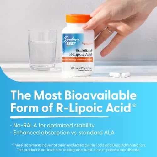 Doctor's Best Alpha Lipoic Acid Supplement 600mg | Antioxidant Support, Vegan, Non-GMO thumbnail 3