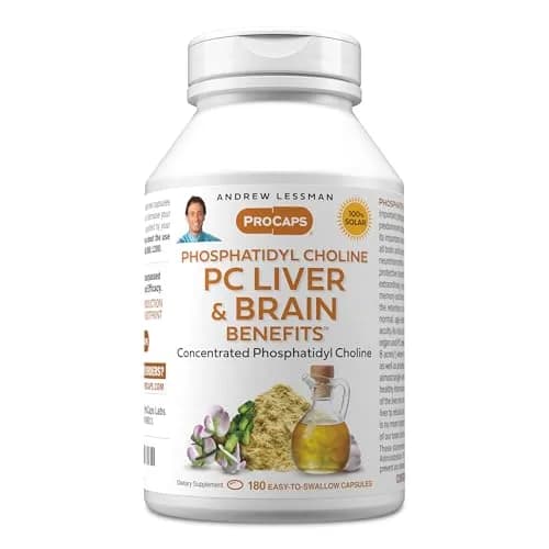 Andrew Lessman ProCaps PC Liver & Brain Benefits 180 Count (Pack of 1) | Phospholipid Complex for Cognitive Function & Liver Health thumbnail 1