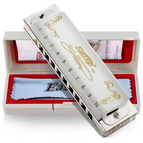 East top Blues Harmonica, 10 Holes 20 Tones Diatonic Mouth Organ, Key of Db | Professional & Beginner Friendly thumbnail 1