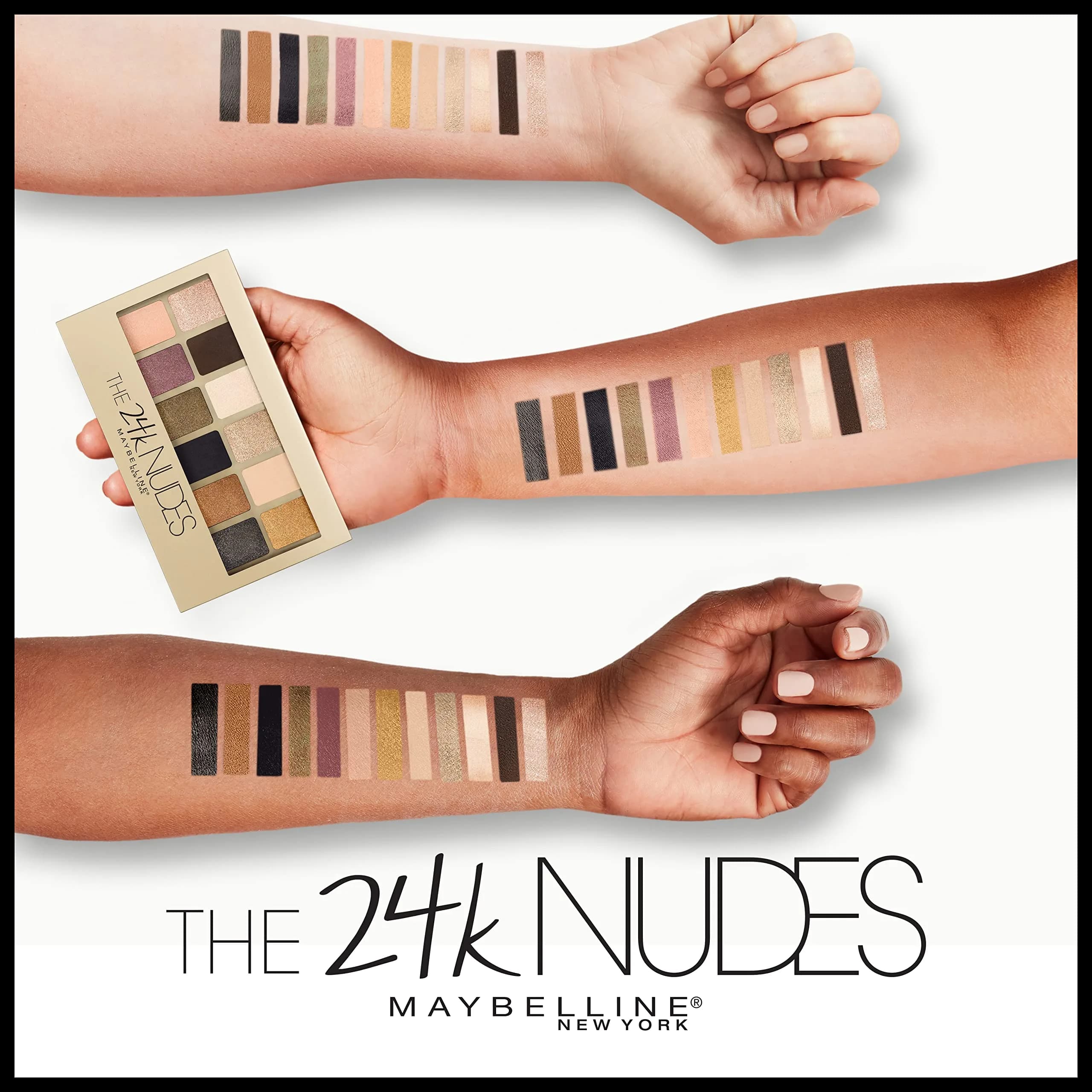 Maybelline The 24K Nudes Gold Eyeshadow Palette Makeup, 12 Shades | Blendable Powder - view 5