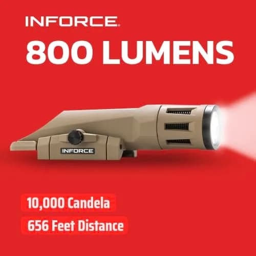 Inforce WMLx 800 Lumens Gen 2 Weaponlight White Light | High-Intensity, Lightweight, US-assembled thumbnail 5