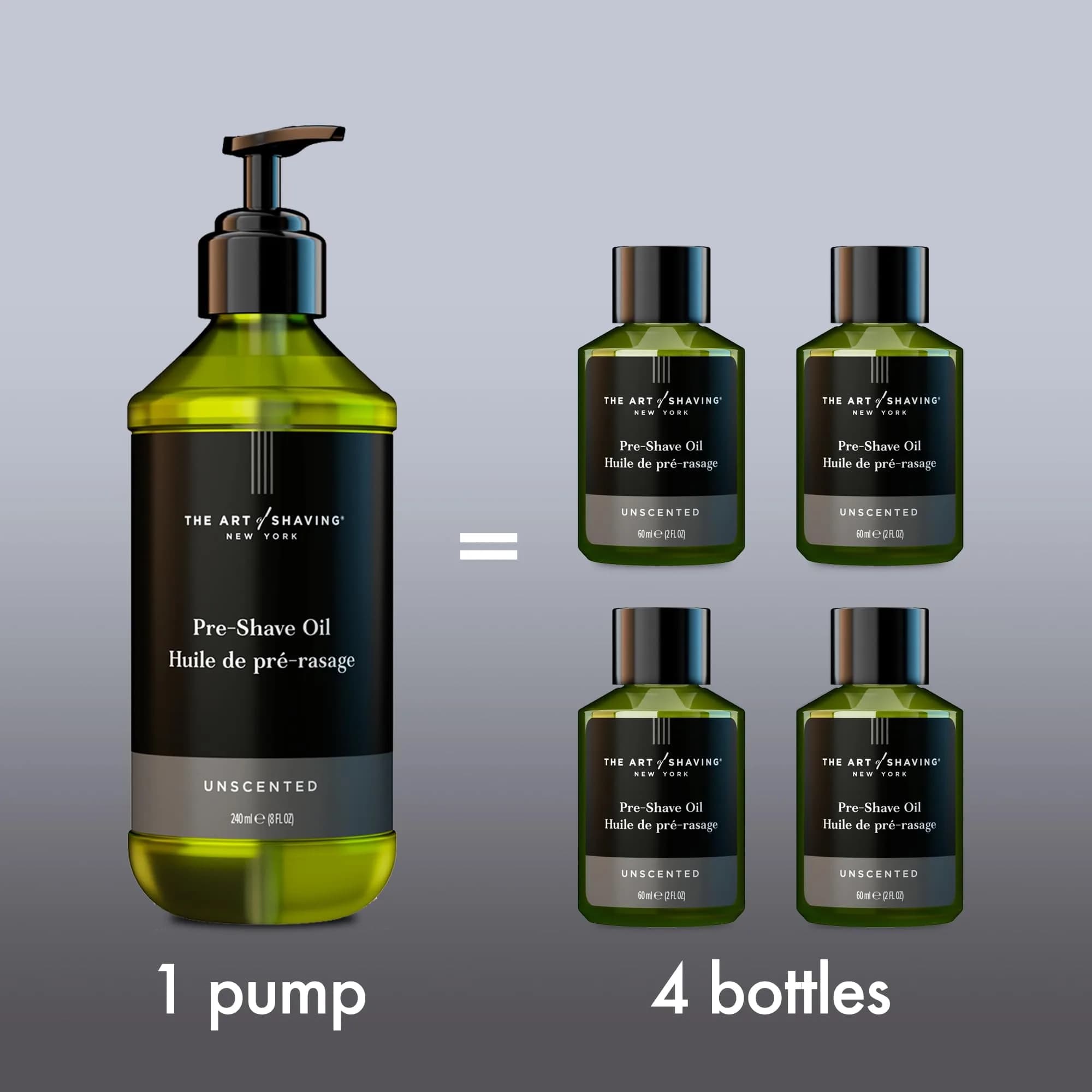The Art of Shaving Unscented Pre-Shave Oil For Men – Clinically Tested For Sensitive Skin – Improves Razor Glide For a Close, Comfortable Shave – 240ml (8.1 Fl Oz) - view 3