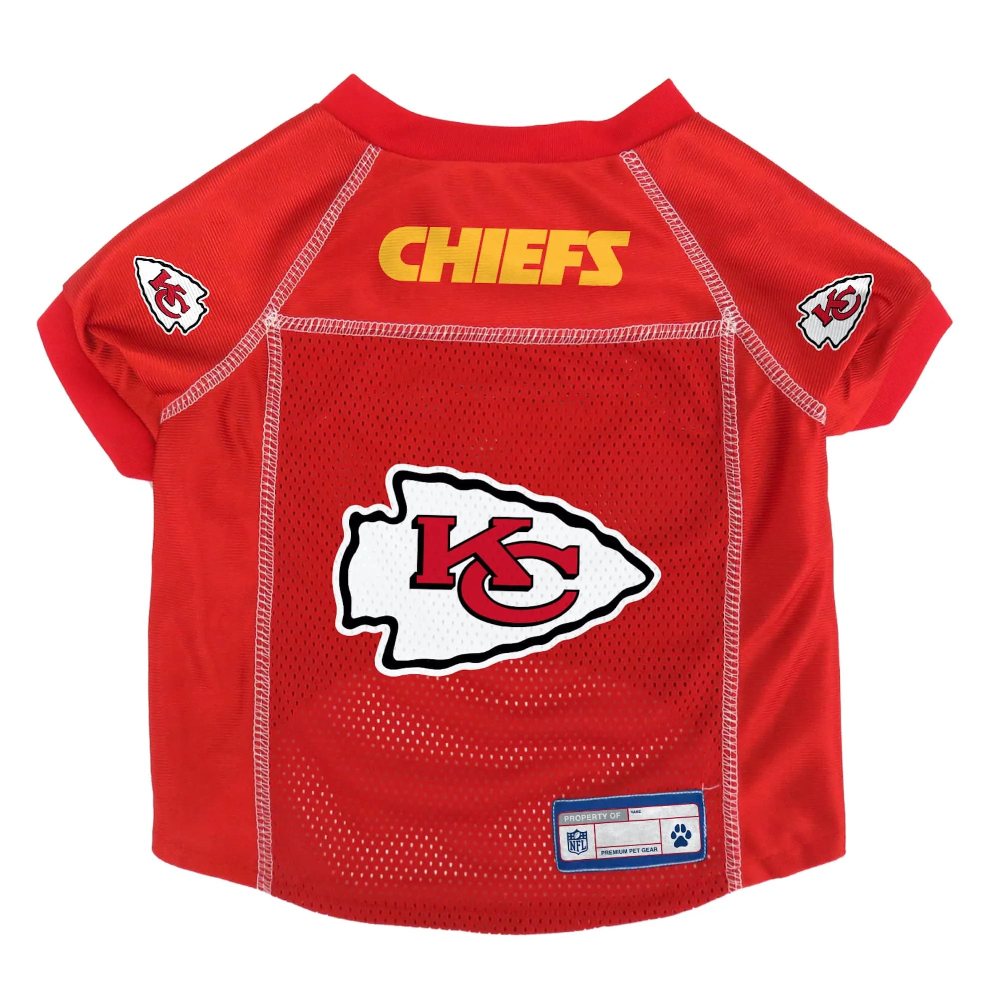 Littlearth NFL Kansas City Chiefs Basic Pet Jersey, Small | Team Color, Comfortable Polyester - main product image