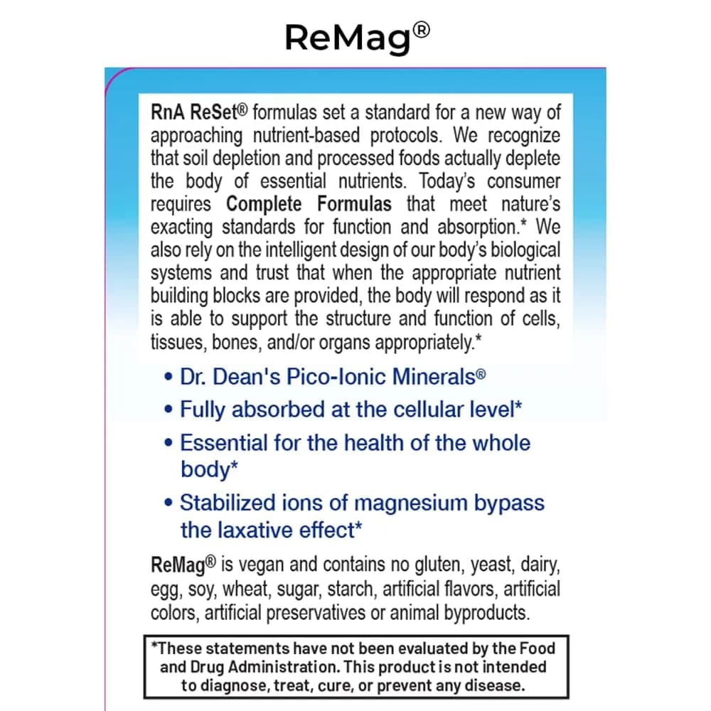 RnA ReSet ReMag Pico-Ionic Liquid Magnesium 479ml (16.2 Fl Oz) | NSF Certified for Sleep & Nerve Health - view 2