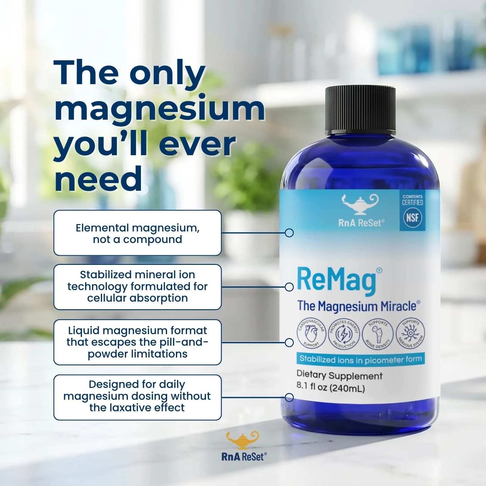 RnA ReSet ReMag Pico-Ionic Liquid Magnesium 479ml (16.2 Fl Oz) | NSF Certified for Sleep & Nerve Health - view 4