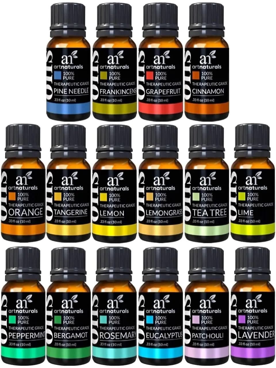 Artnaturals Essential Oil Set, 16 x 10 mL | Pure Aromatherapy Oils for DIY & Diffusers — Top 16 Essential Oils