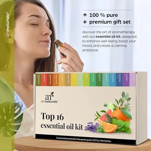 Artnaturals Essential Oil Set, 16 x 10 mL | Pure Aromatherapy Oils for DIY & Diffusers thumbnail 2