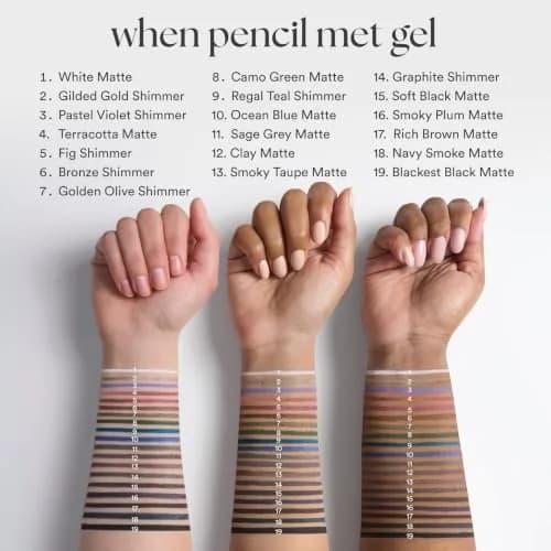 Julep When Pencil Met Gel Eyeliner Waterproof Gilded Gold Shimmer | Effortless, 10+ Hr Wear, Ophthalmologist Tested thumbnail 5