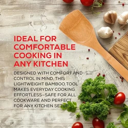 Helen's Asian Kitchen Natural Bamboo Stir Fry Spatula and Wok Tool, 13.5-Inch | Sustainable Kitchen Utensil for Wok Cooking thumbnail 7