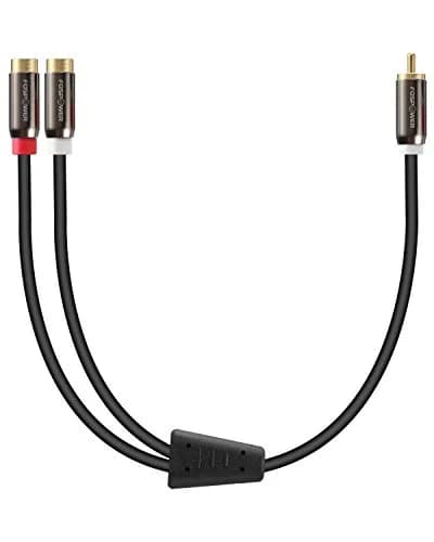 FosPower 8-inch RCA Y Adapter Cable | 1 Male to 2 Female Stereo Audio Splitter Connectors thumbnail 7
