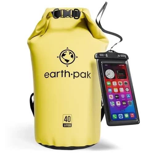 Earth Pak 40L Waterproof Dry Bag Backpack | Marine Roll Top Dry Sack for Kayaking thumbnail 1