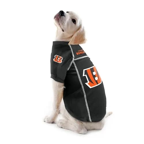 Littlearth NFL Cincinnati Bengals Pet Jersey Small | Team Color, Officially Licensed (70-120 chars) thumbnail 2