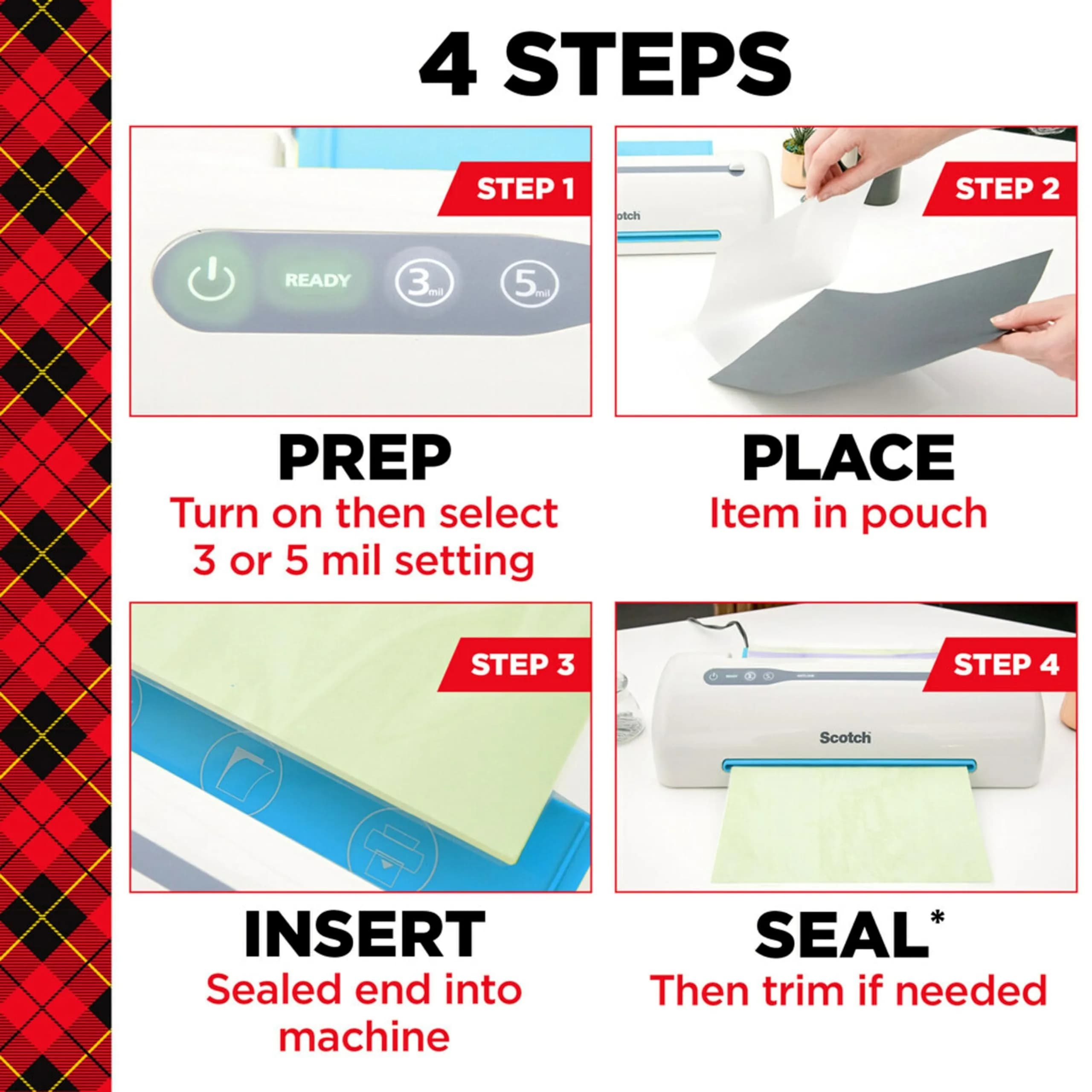 Scotch Thermal Laminating Pouches Variety Pack | Letter Size (21.6x27.9cm) & 4x6in (10x15cm) | Transparent, Photo-Safe Finish - view 8