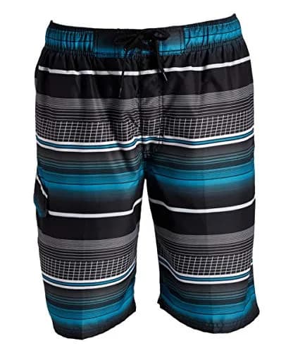 Kanu Surf Mens Mirage Swim Trunks 9 Inch UPF 50+ Microfiber Black Large thumbnail 1