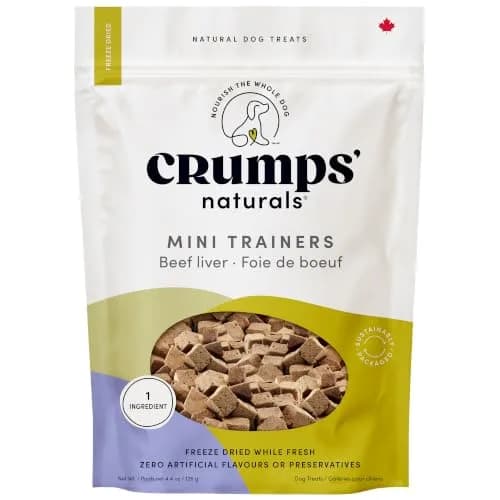 Crumps' Naturals Freeze Dried Beef Liver Mini Trainers, 4.4oz | All-Natural Dog Treats for Training & Rewards thumbnail 1