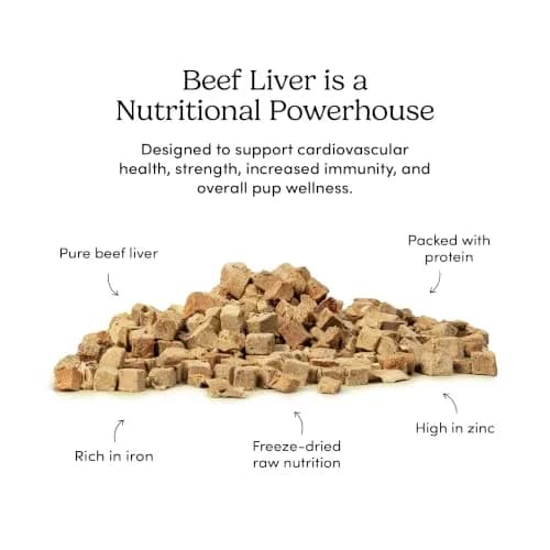 Crumps' Naturals Freeze Dried Beef Liver Mini Trainers, 4.4oz | All-Natural Dog Treats for Training & Rewards thumbnail 4